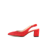 escarpin rouge en cuir